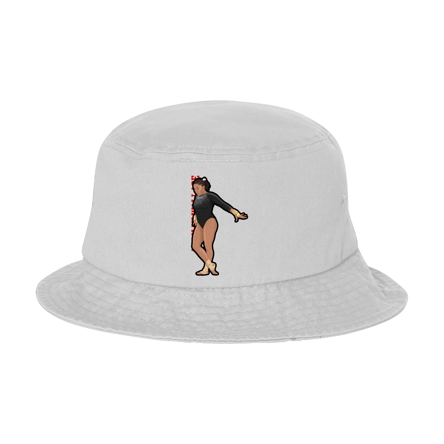 Bucket Cap — Name Vertical in White