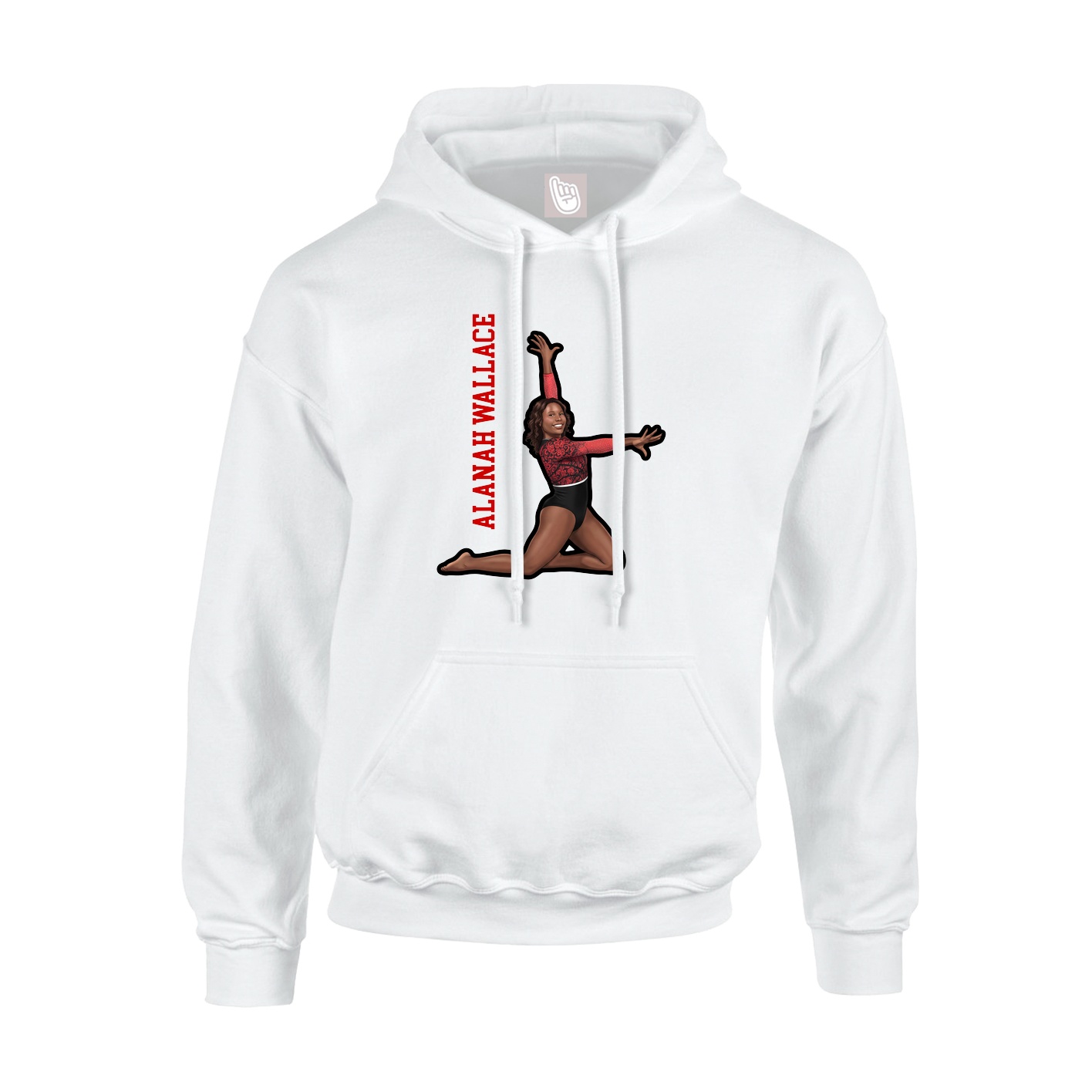 Hoodie — Name Vertical in White