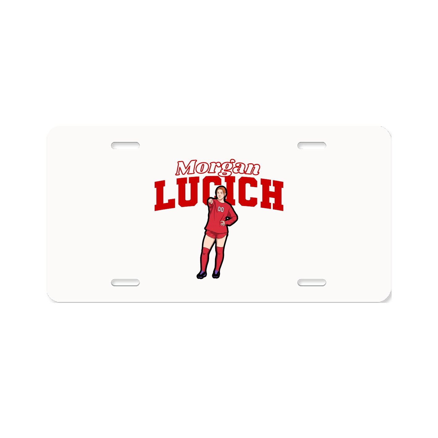 License Plate — Name Arch in Classic