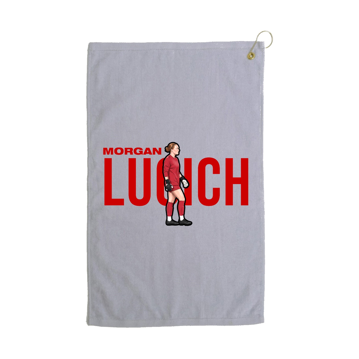 Golf Towel — Player Name in Grey