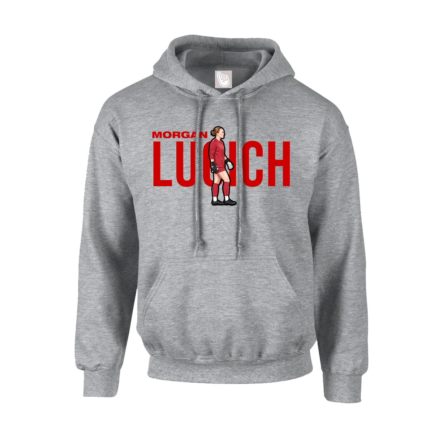 Hoodie — Player Name in Grey