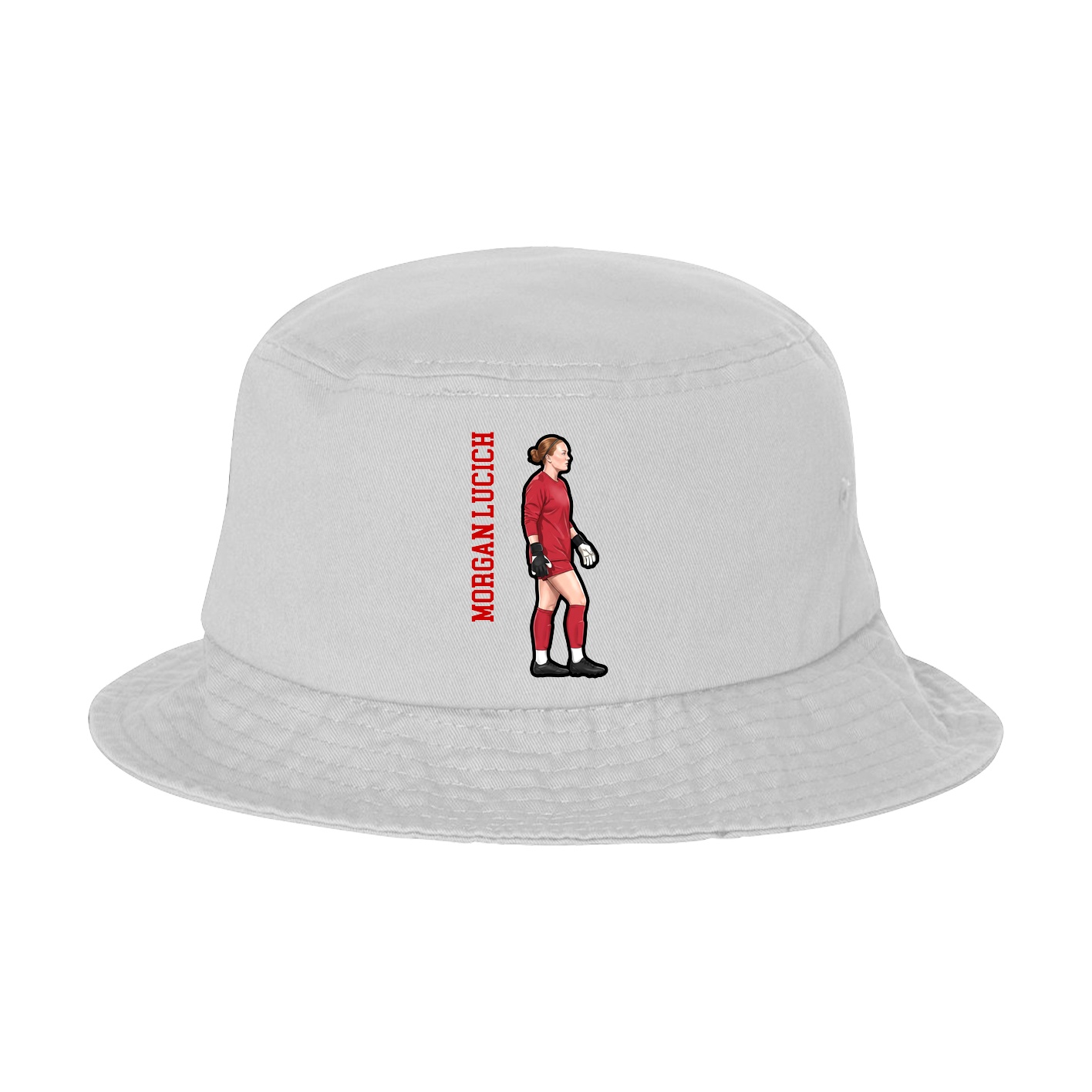 Bucket Cap — Name Vertical in White