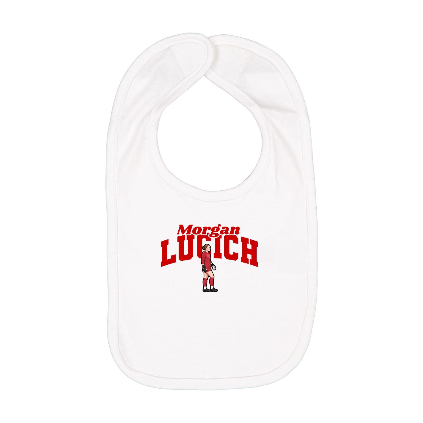 Infant Bib — Signature Arch in White