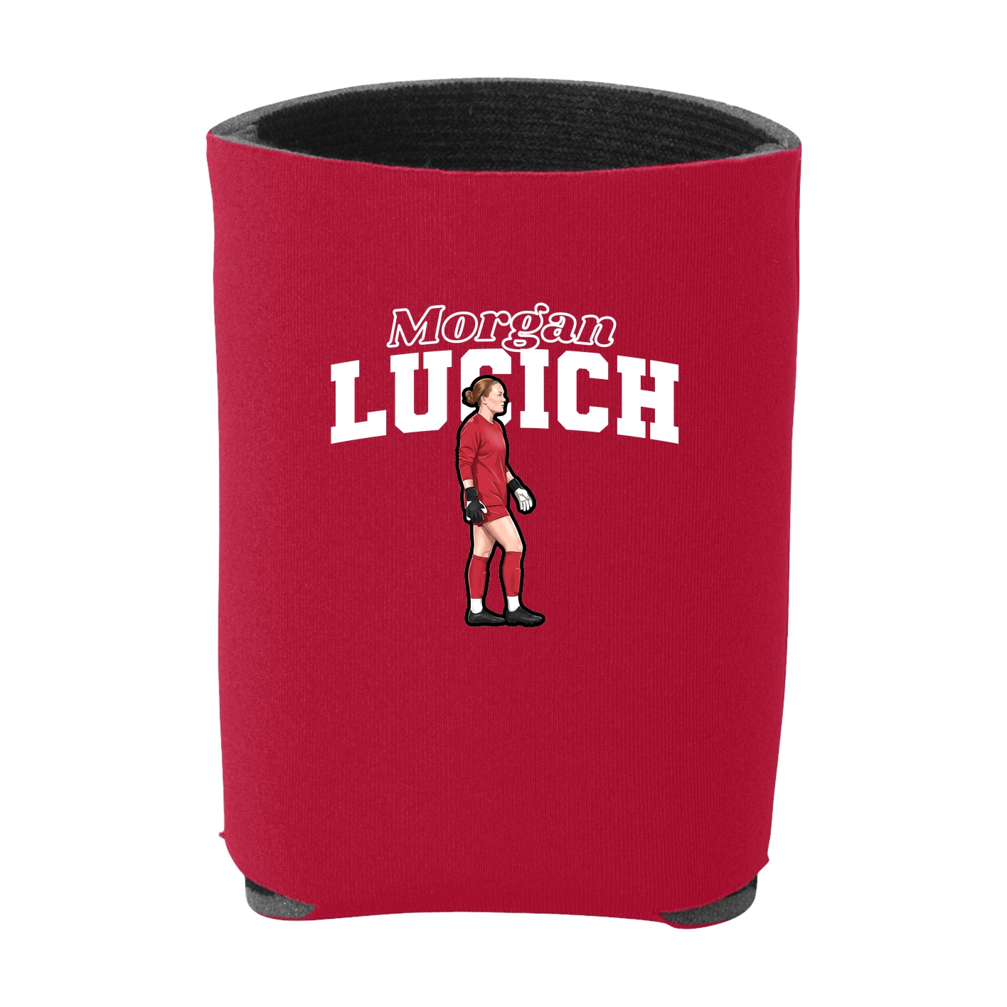 Can Holder — Name Arch in Red