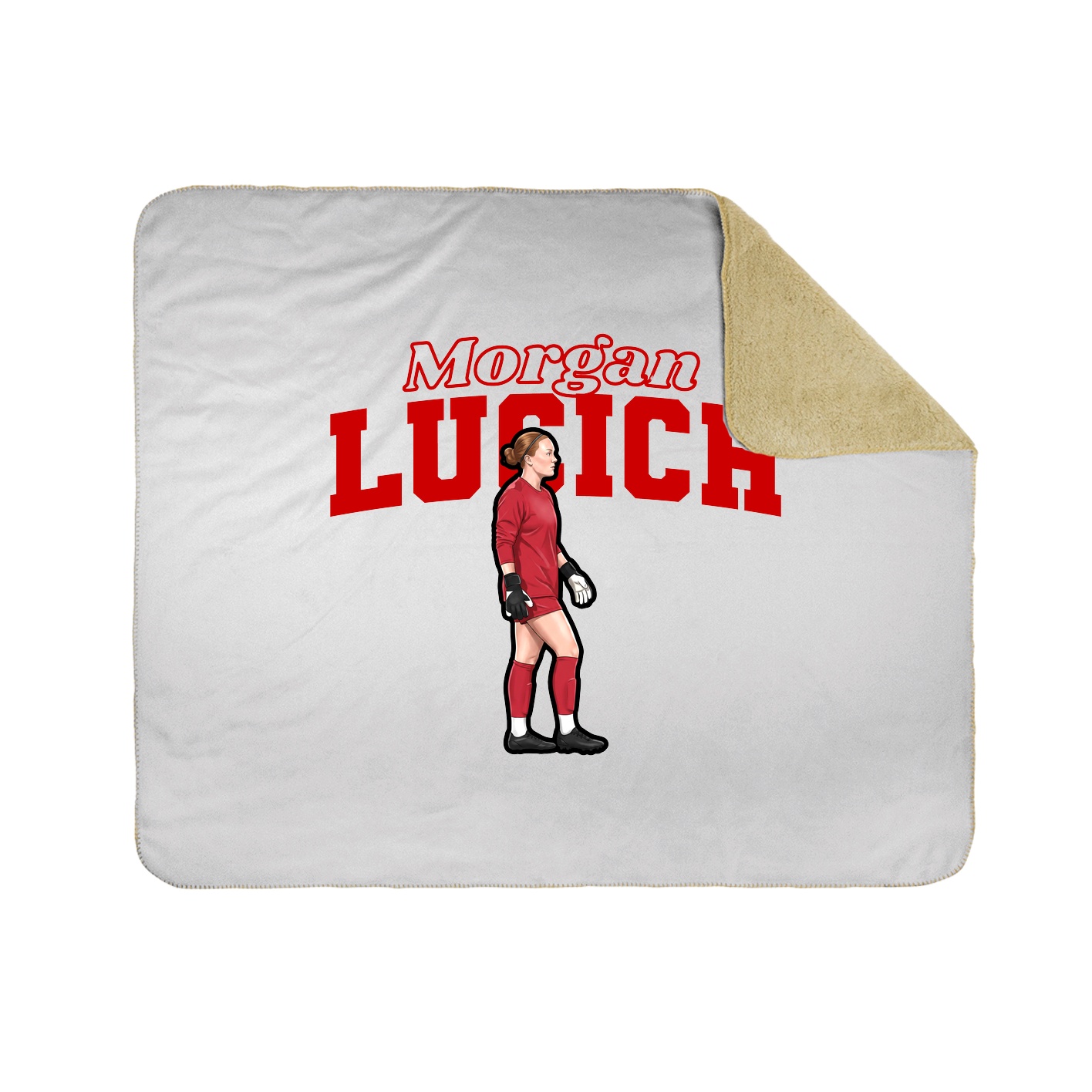 Throw Blanket — Name Arch in White