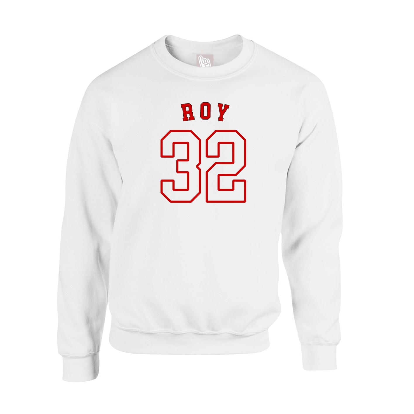Fleece Crew — Shirsey Arch in White