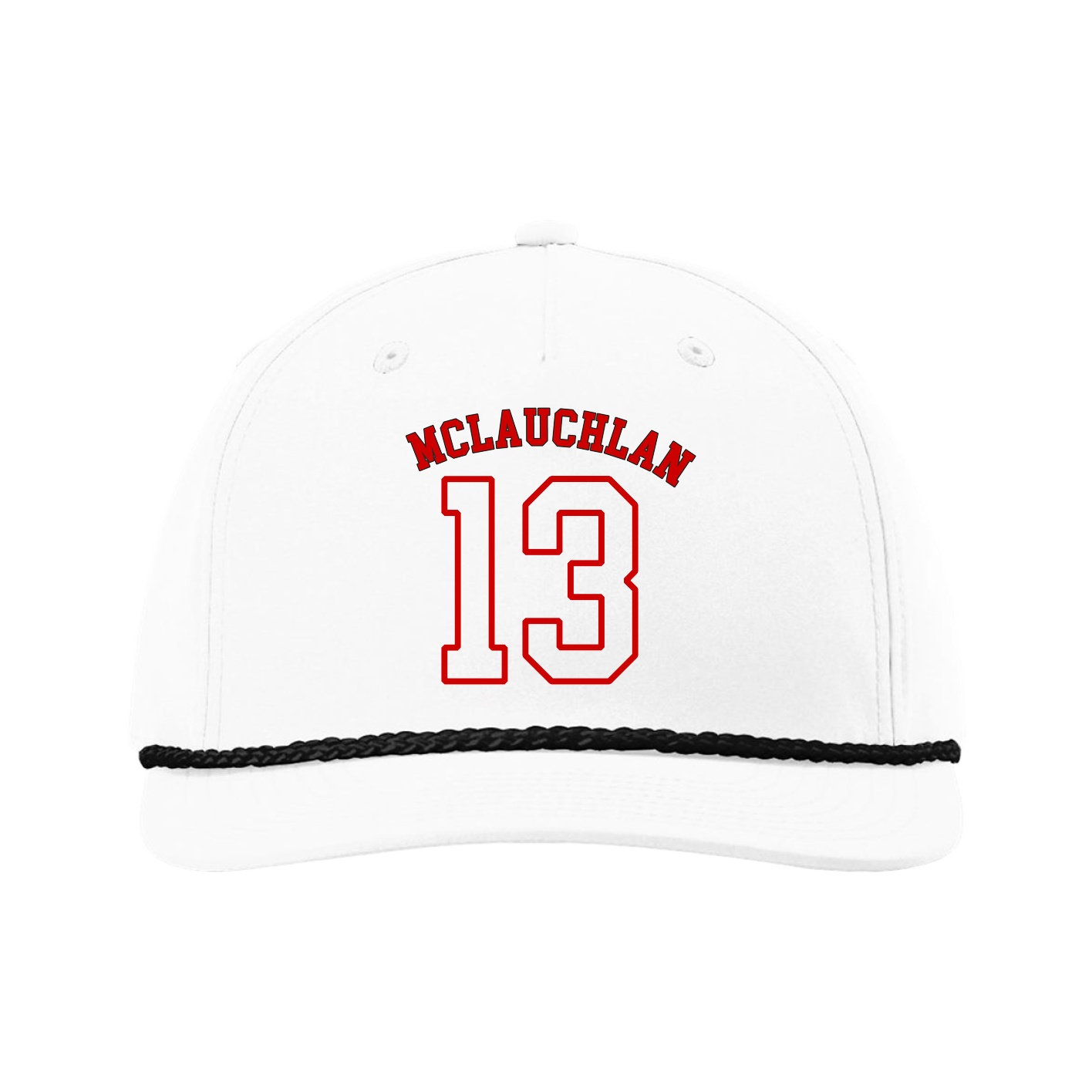 Five-Panel Classic Rope Cap — Shirsey Arch in White