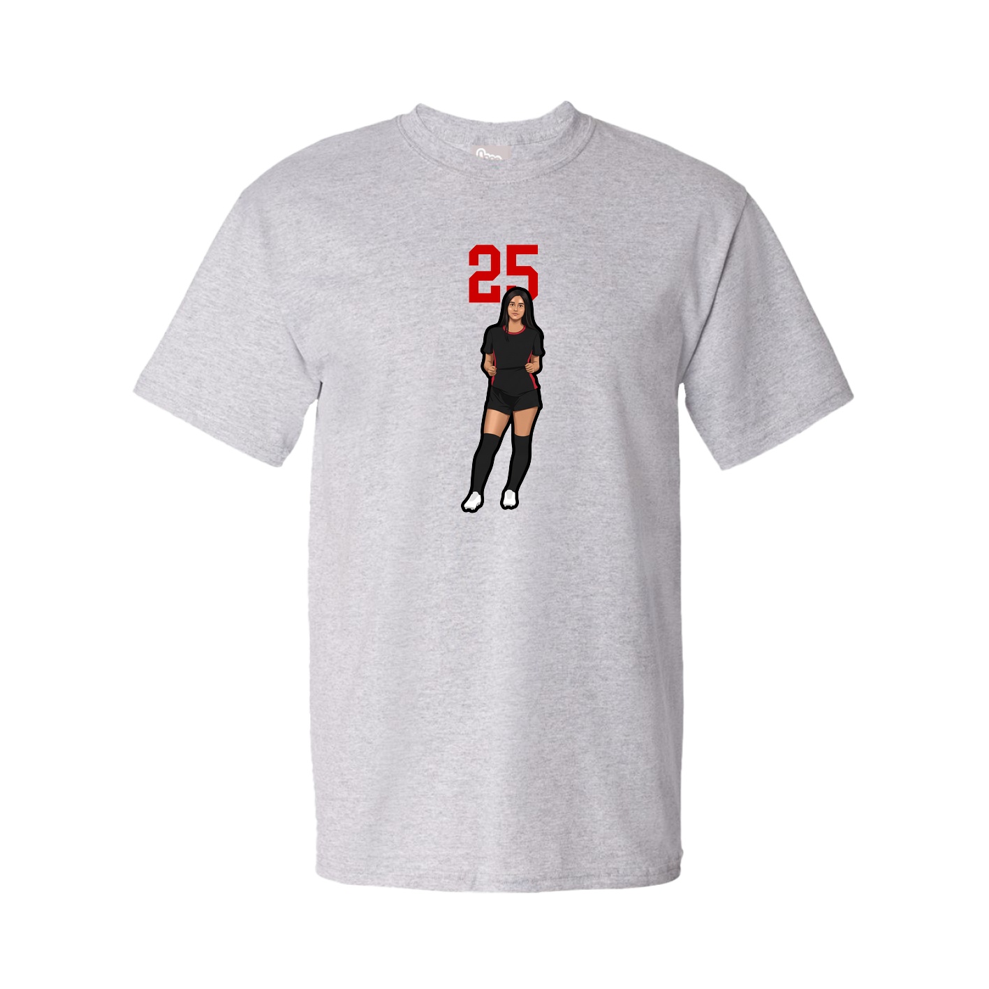 Youth Tee — Number Top in Grey