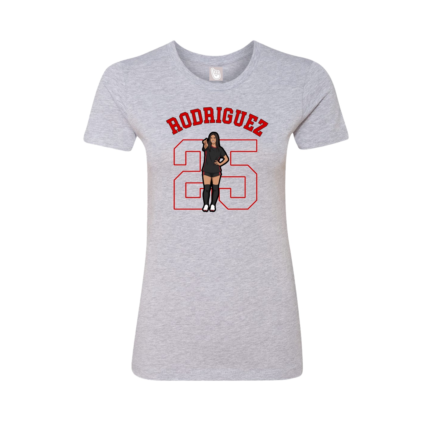 Fitted Women's Tee — Shirsey Arch in Grey