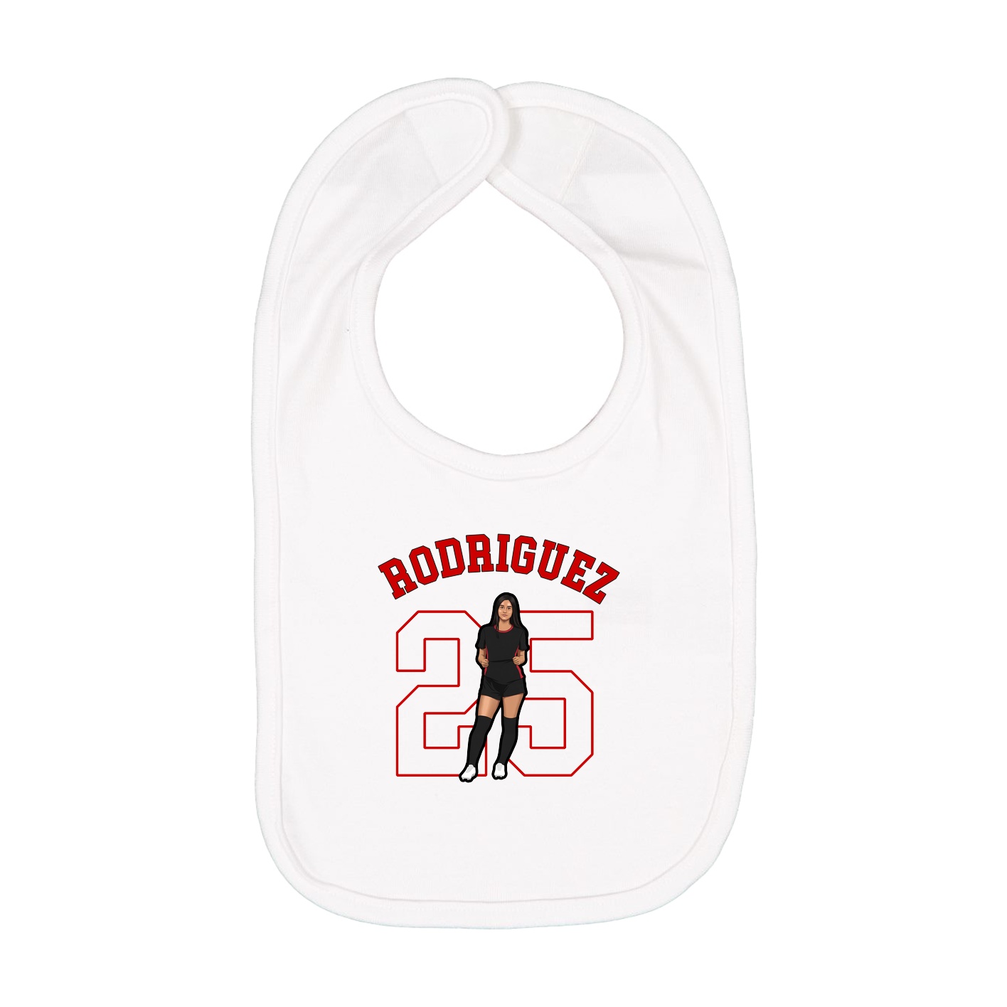 Infant Bib — Shirsey Arch in White