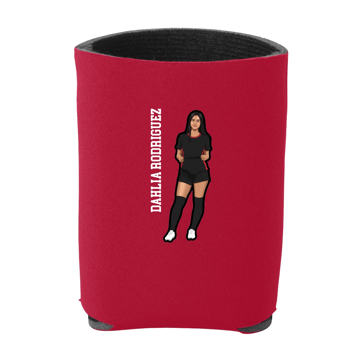 Can Holder — Name Vertical in Red