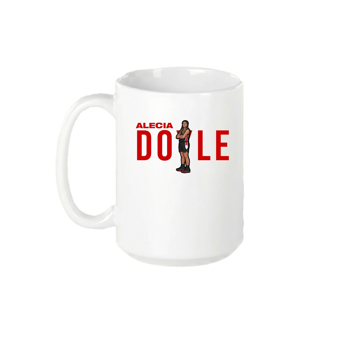 15oz Coffee Mug — Player Name in White