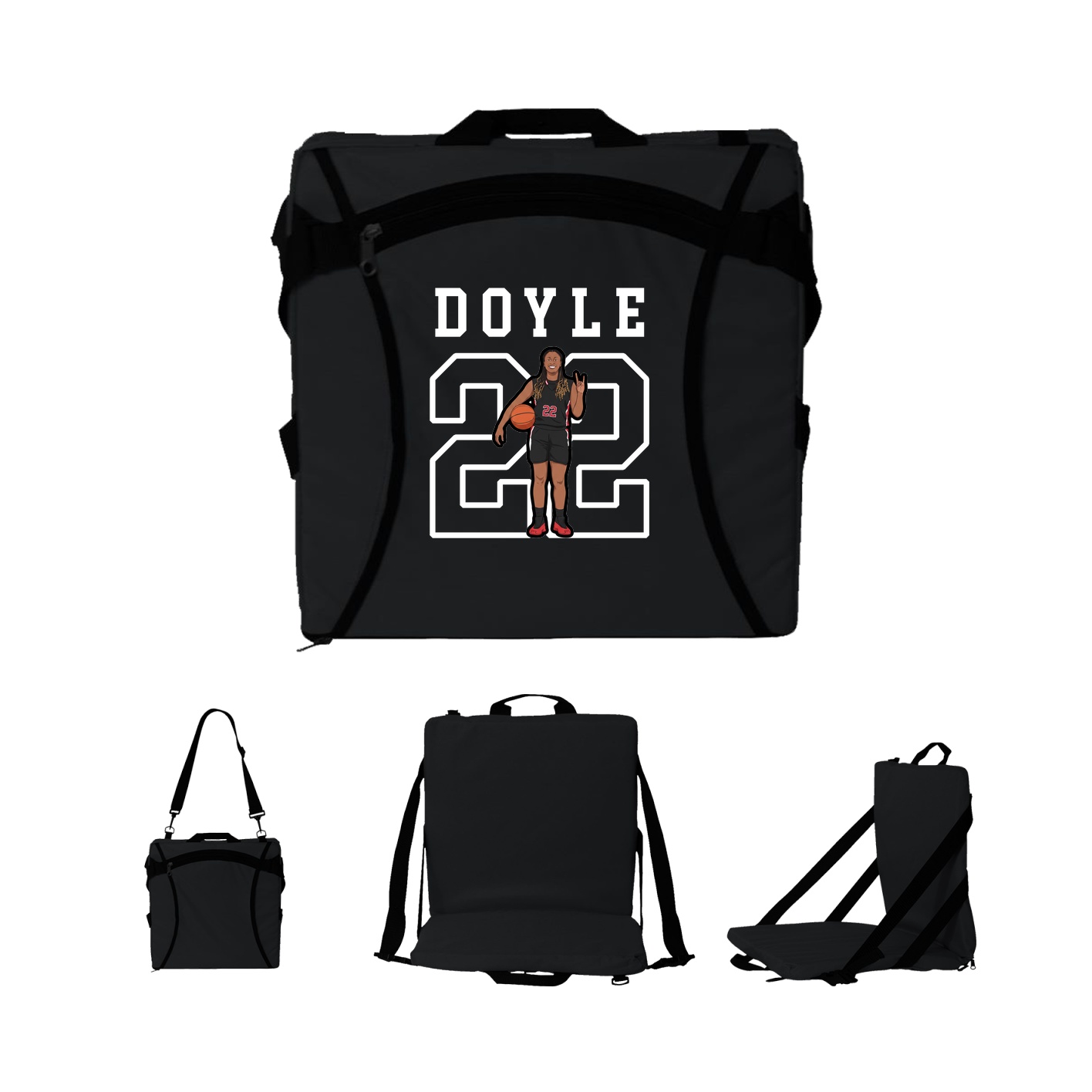 Folding Stadium Seat — Shirsey in Black