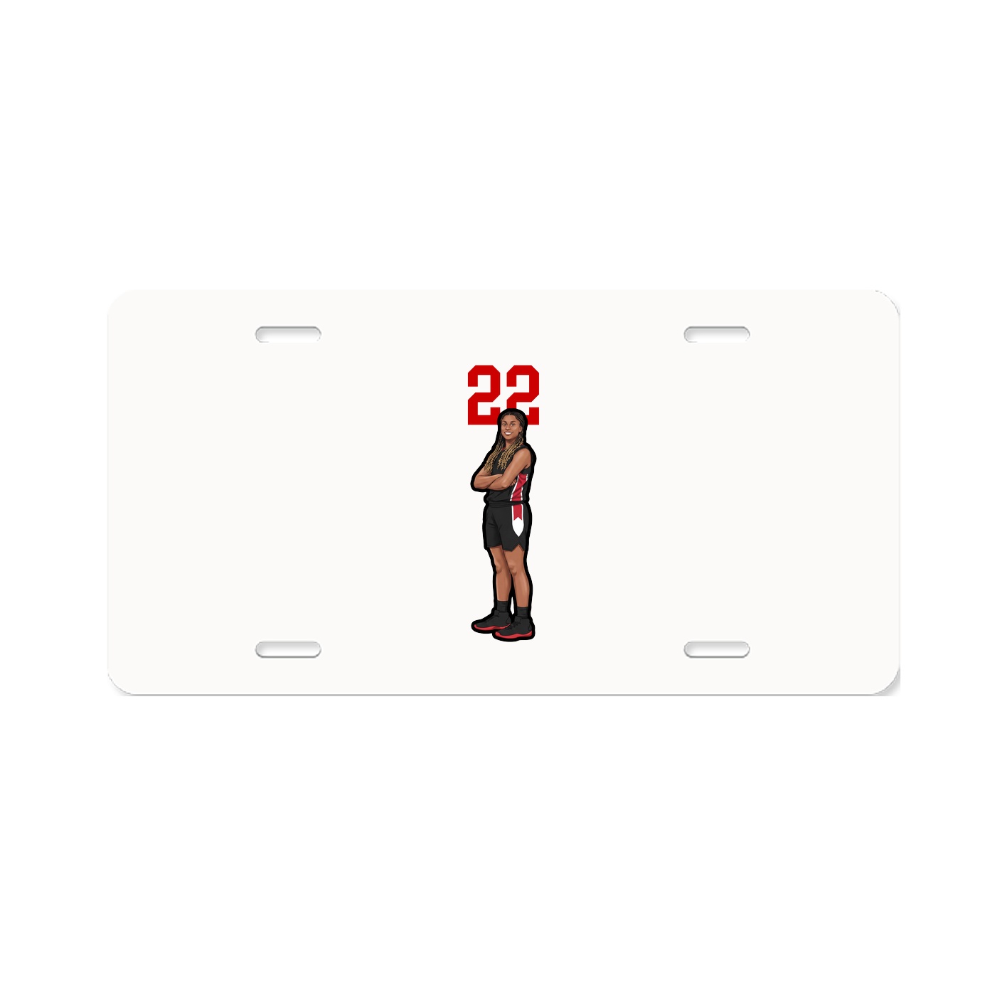 License Plate — Number Top in Classic