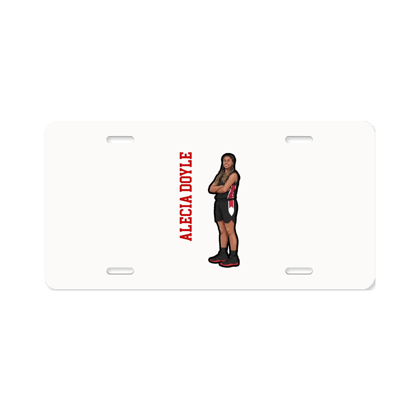 License Plate — Name Vertical in Classic