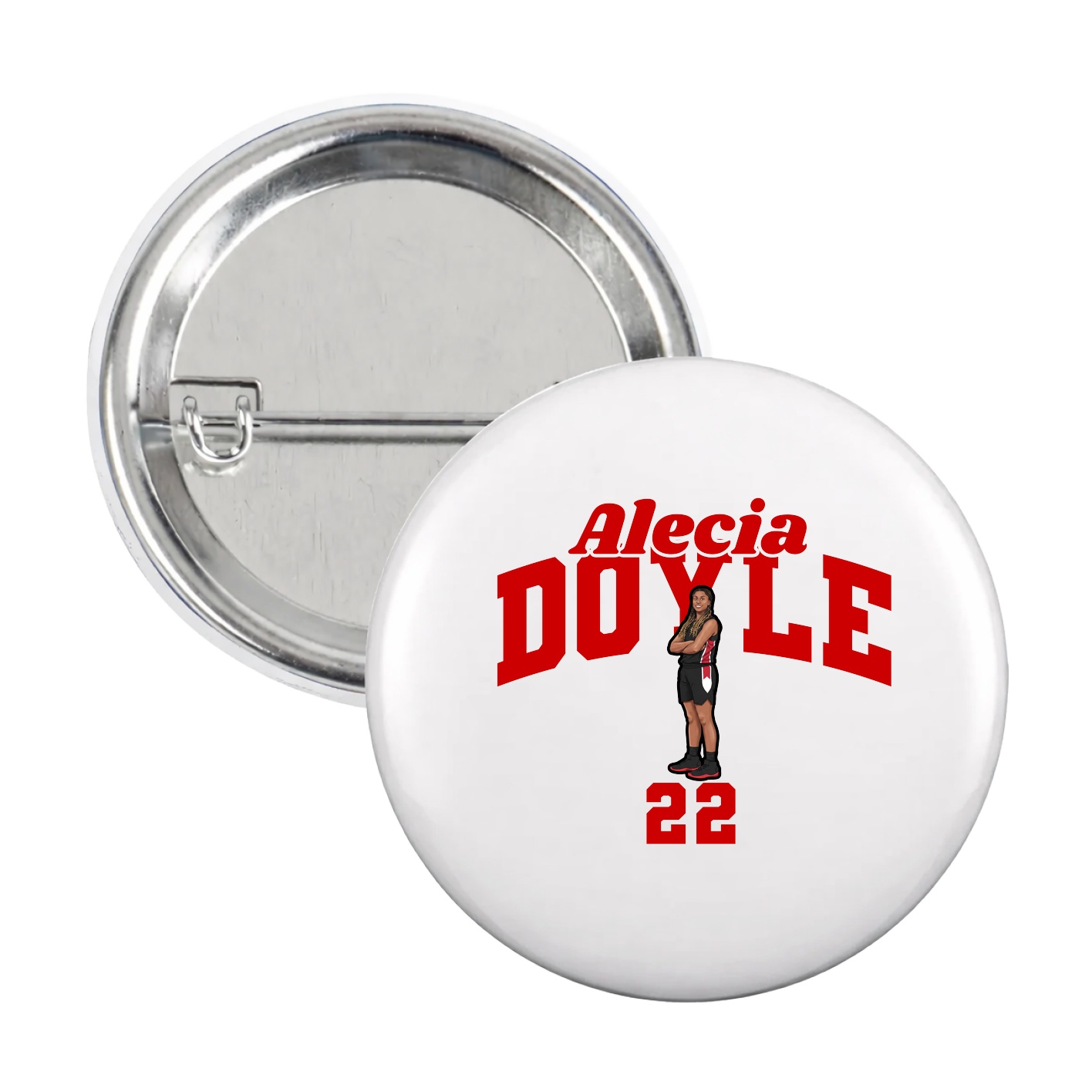 Game Day Button — Signature Arch in White