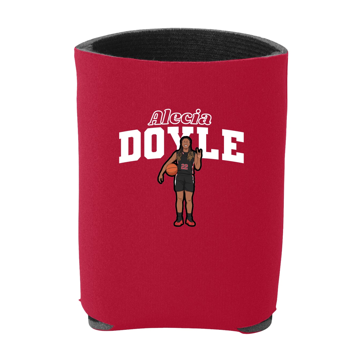 Can Holder — Name Arch in Red