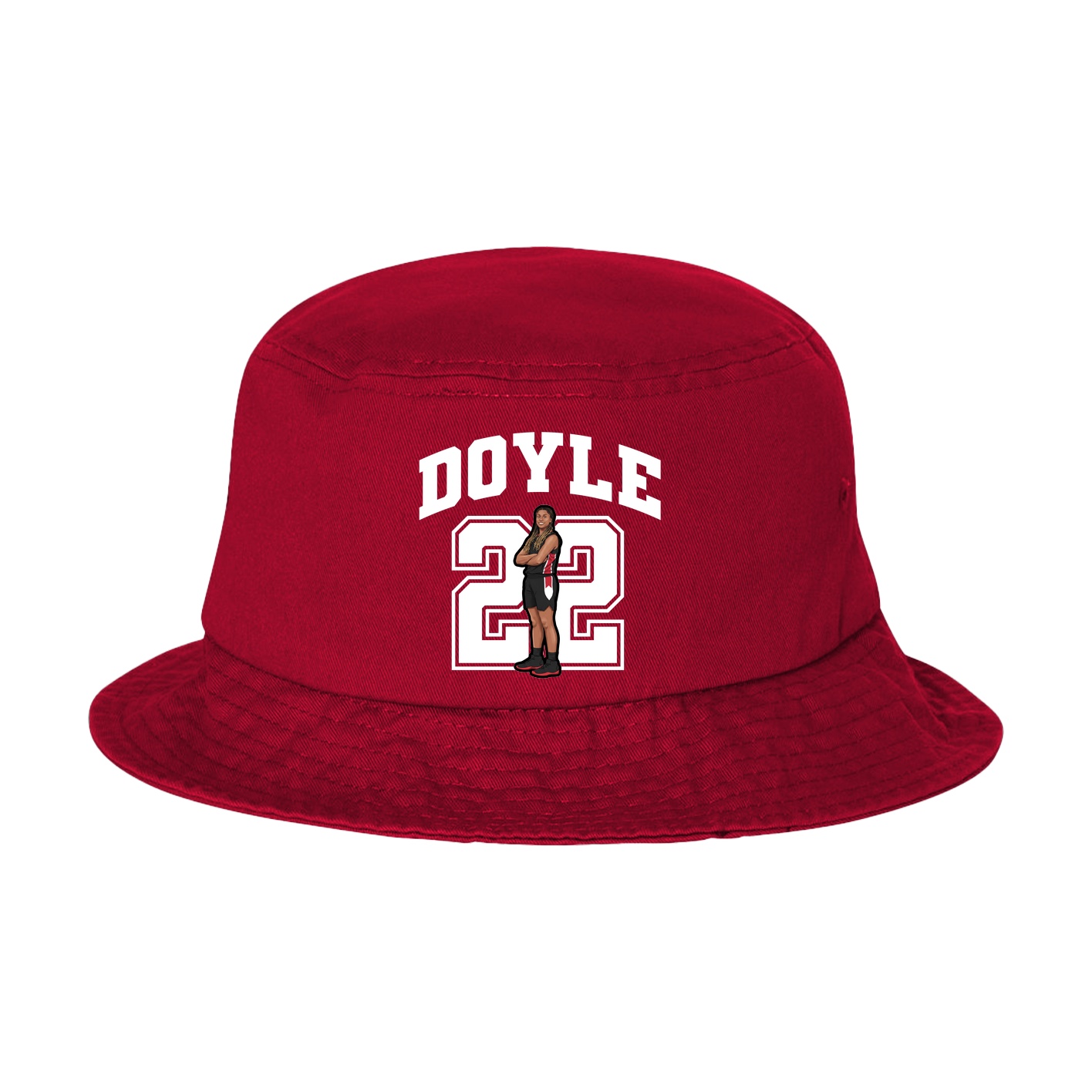 Bucket Cap — Number in Red