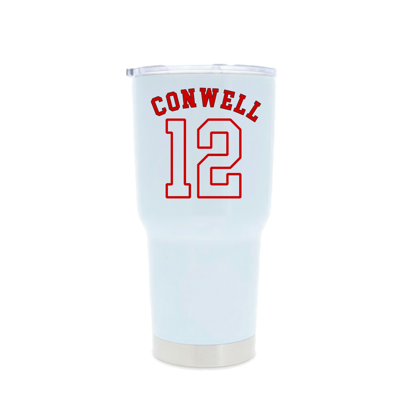 30oz Stainless Steel Tumbler — Shirsey Arch in White