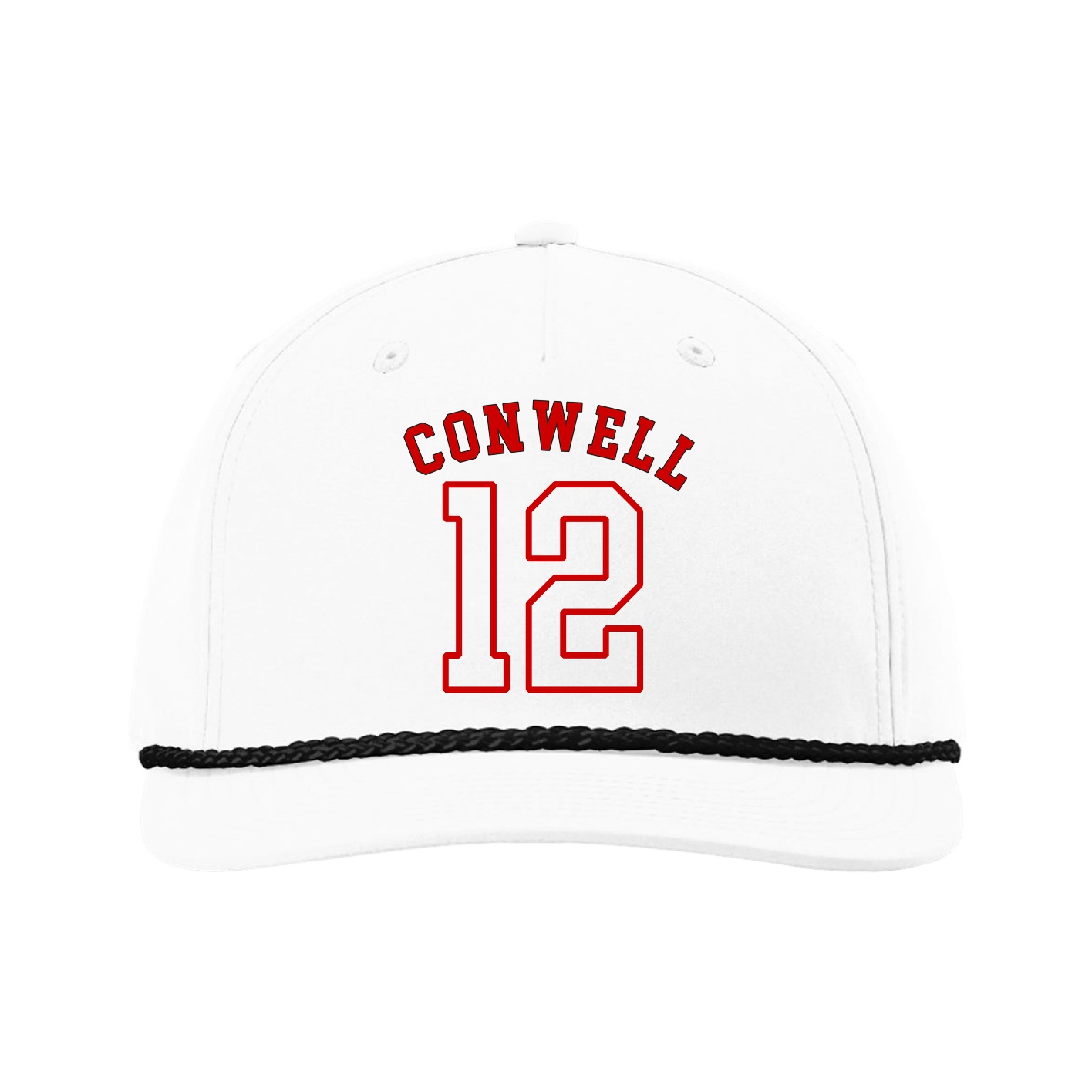 Five-Panel Classic Rope Cap — Shirsey Arch in White