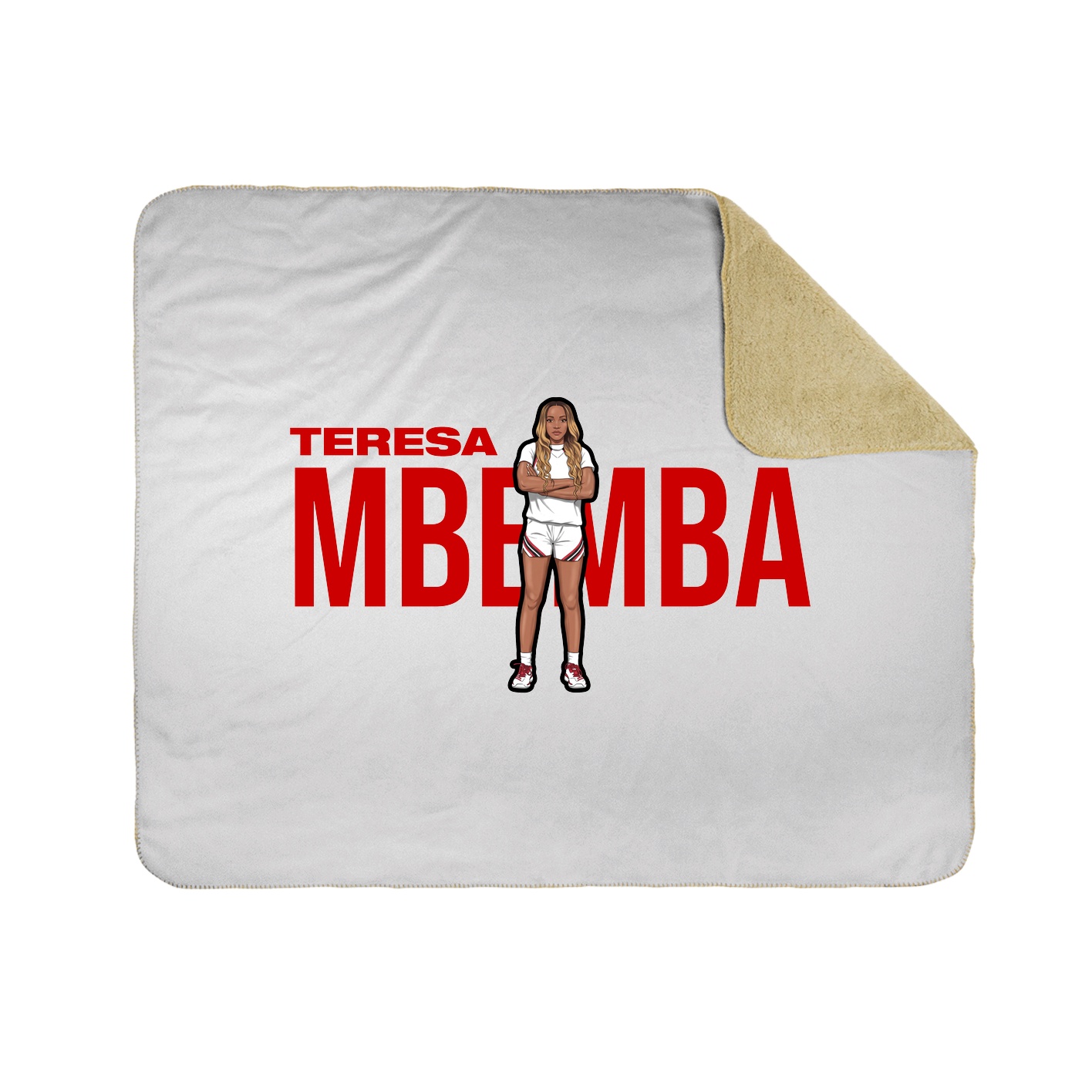 Throw Blanket — Player Name in White