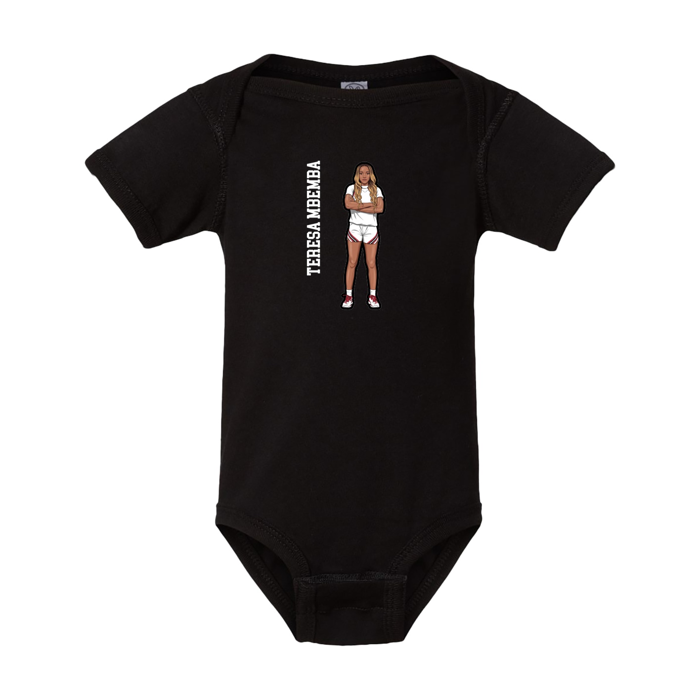 Baby Onesie — Name Vertical in Black