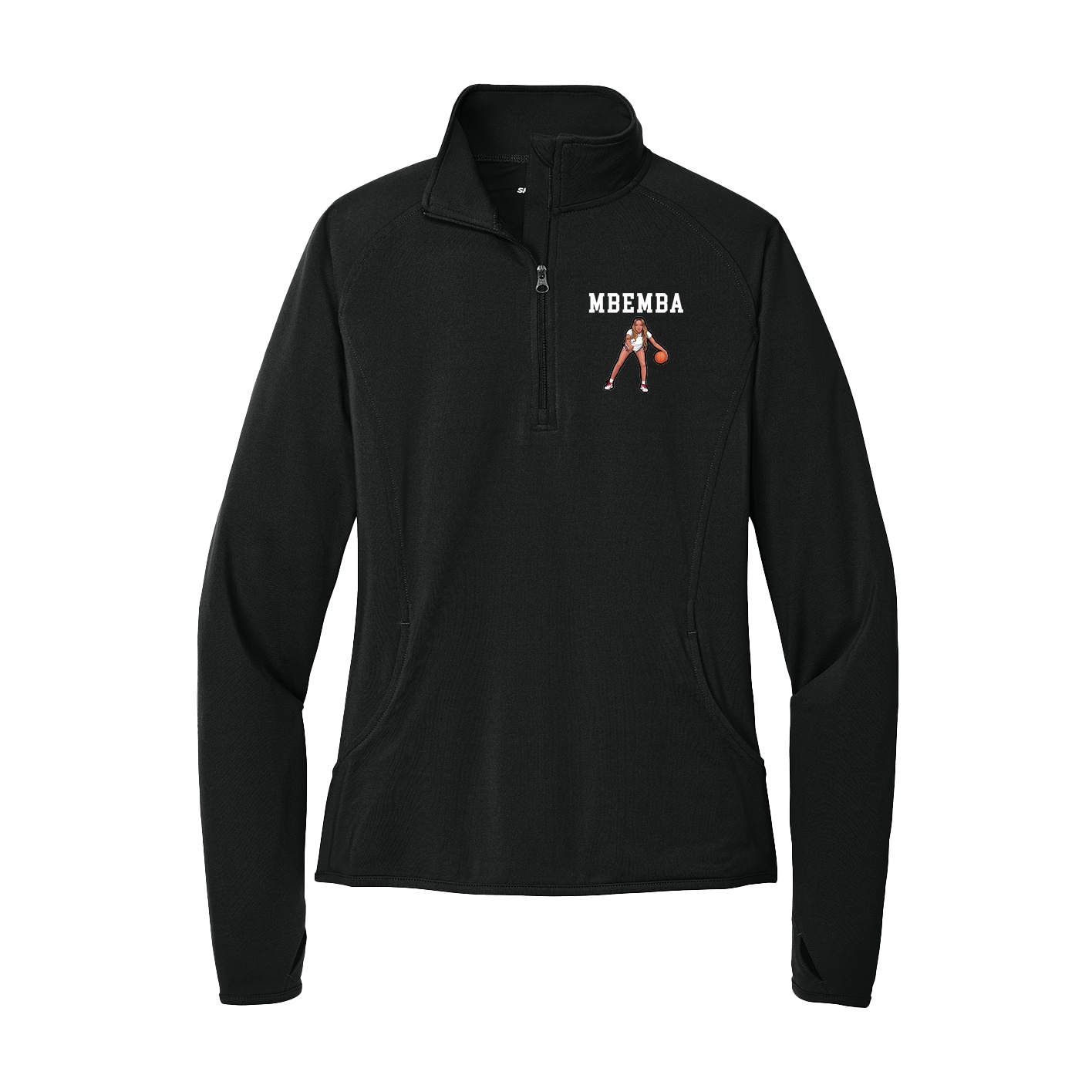 Women's Q-Zip Pullover — Shirsey in Black