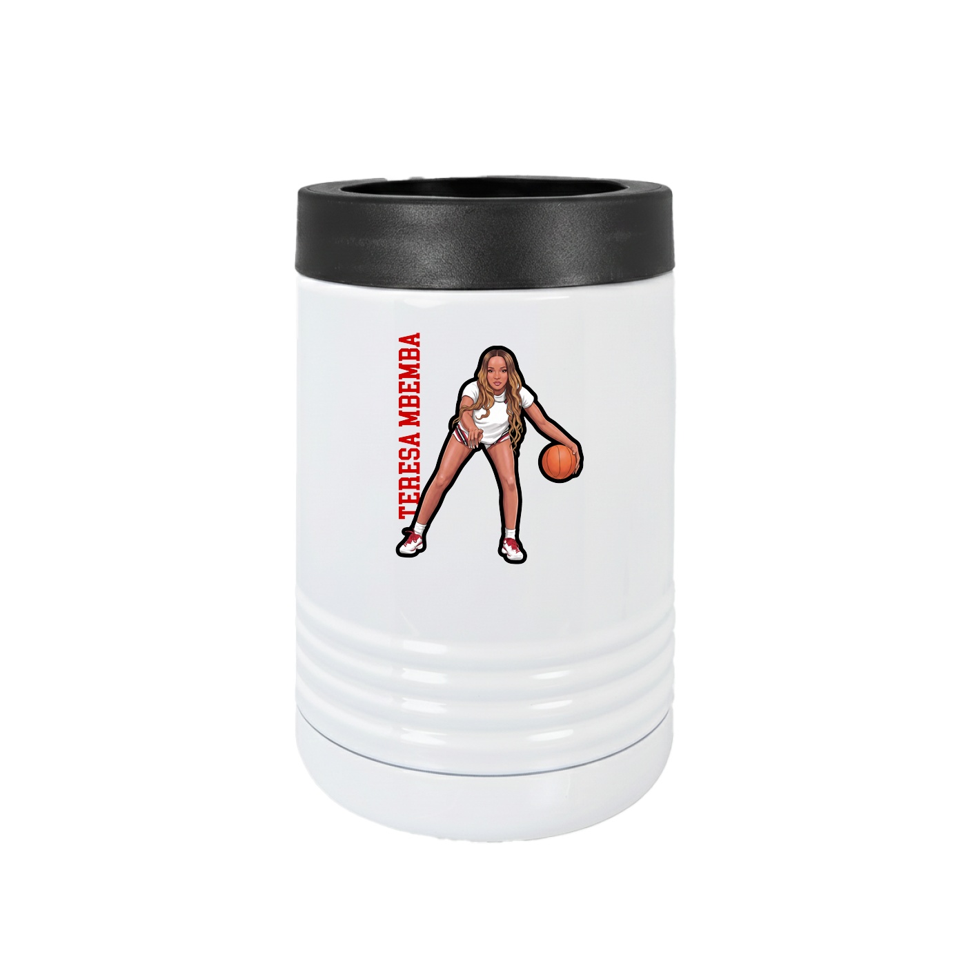 Beverage Holder — Name Vertical in White