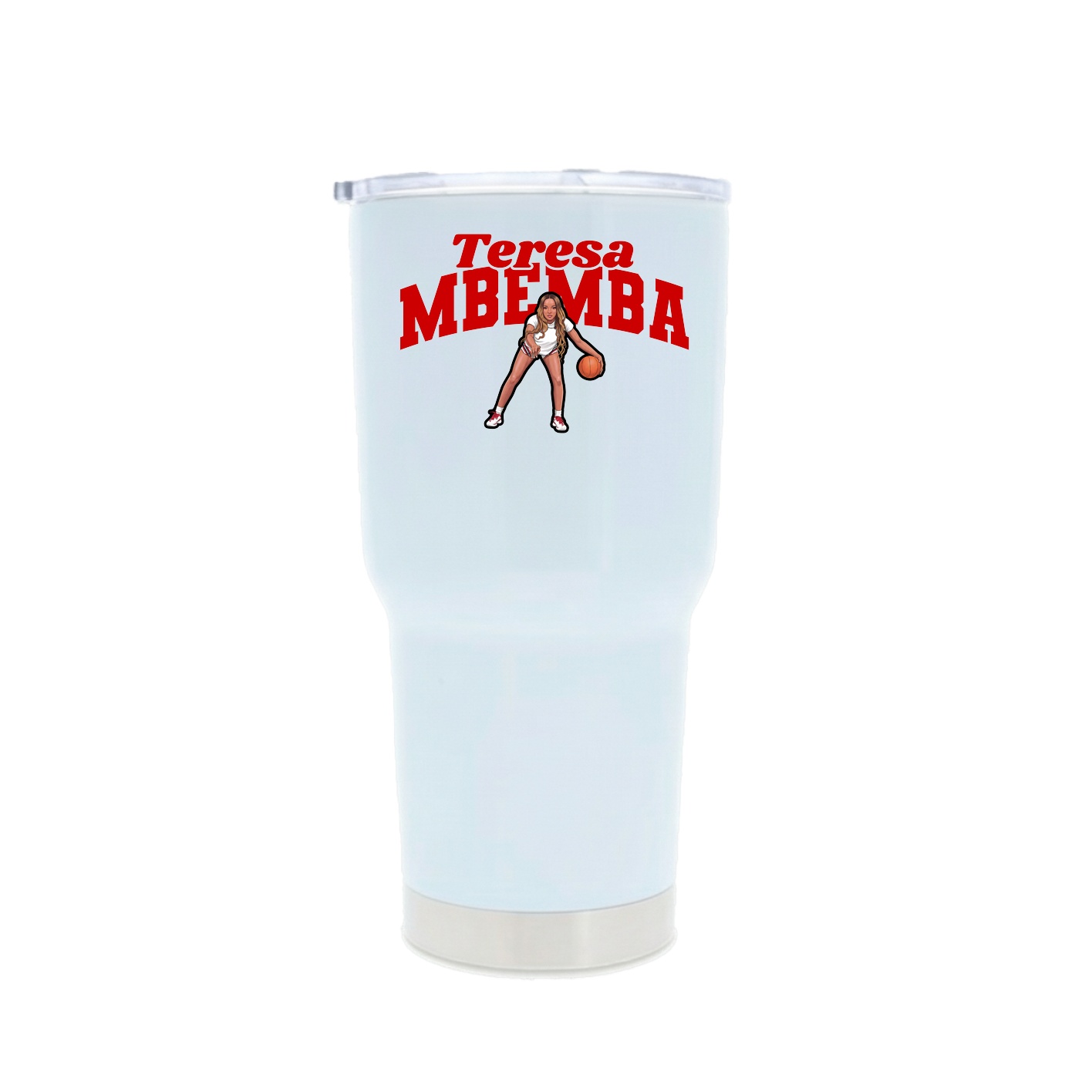 30oz Stainless Steel Tumbler — Signature Arch in White