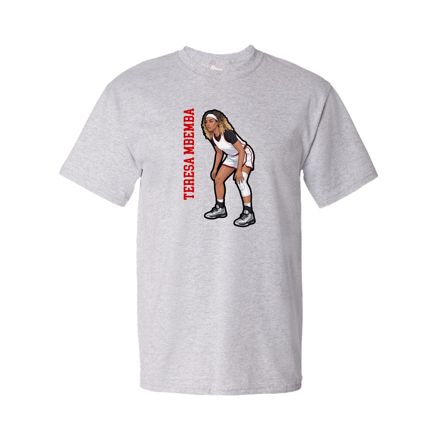 Tee — Name Vertical in Grey