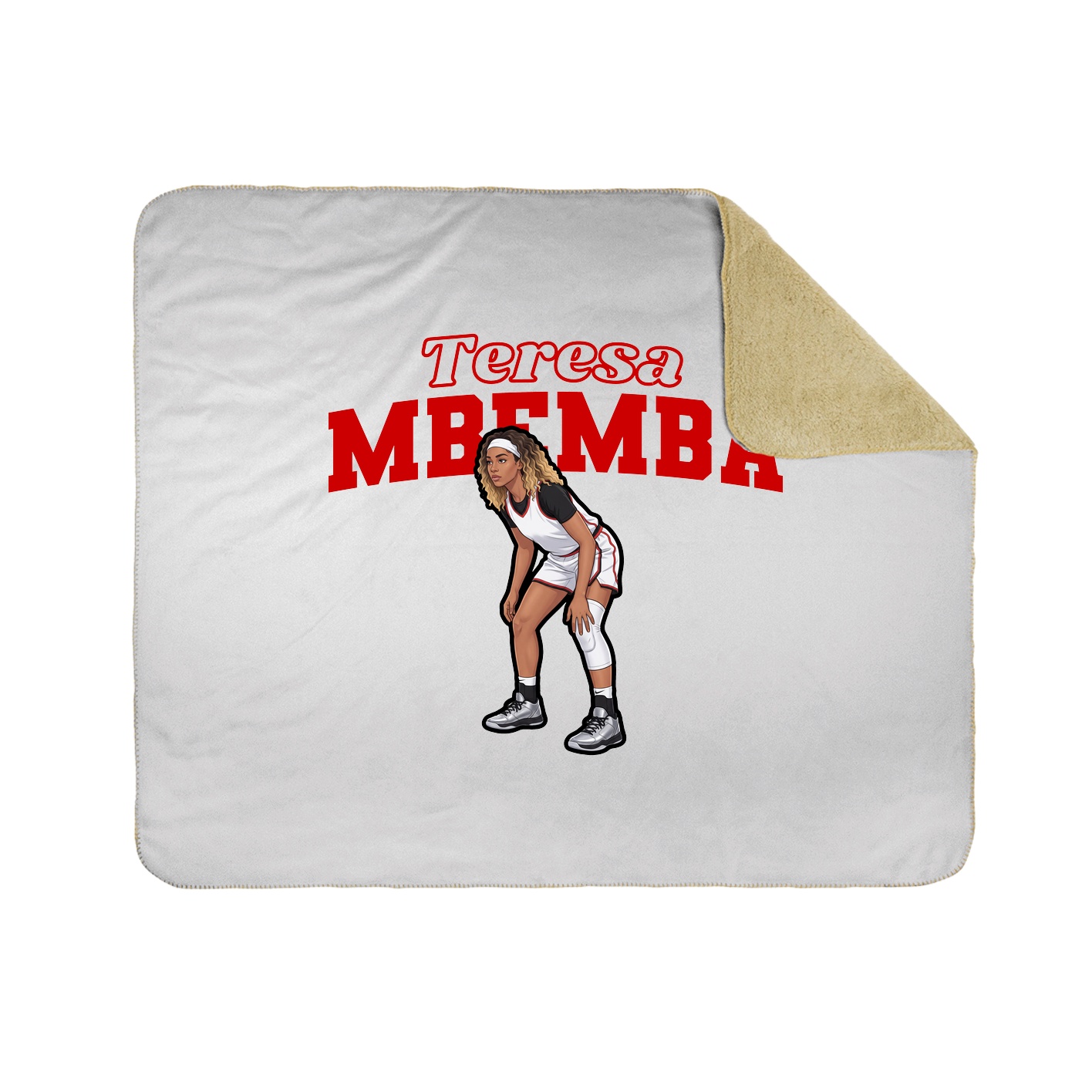Throw Blanket — Name Arch in White