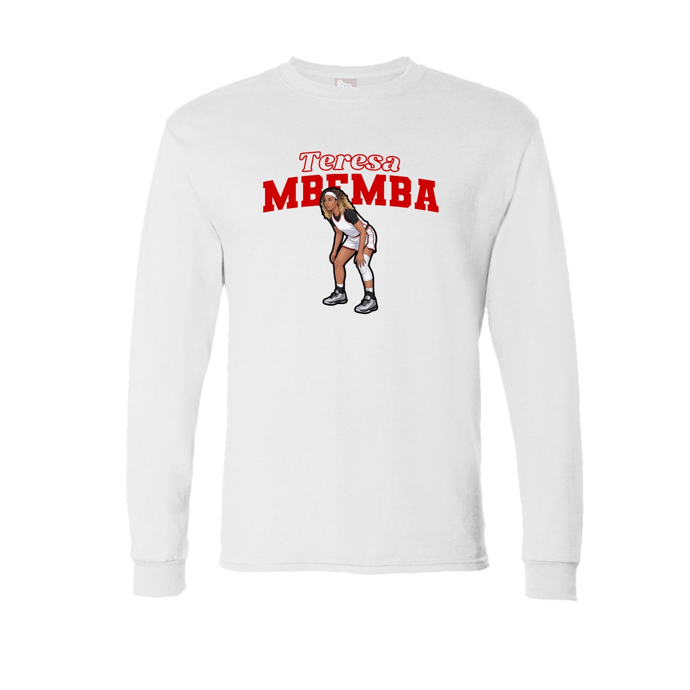 Long Sleeve Tee — Name Arch in White
