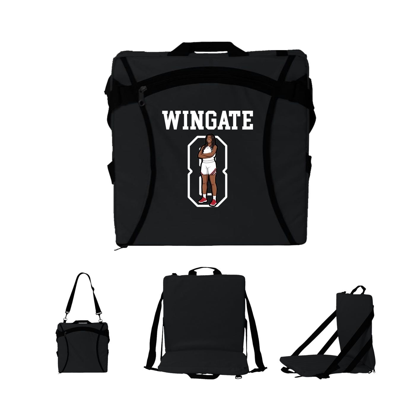 Folding Stadium Seat — Shirsey in Black