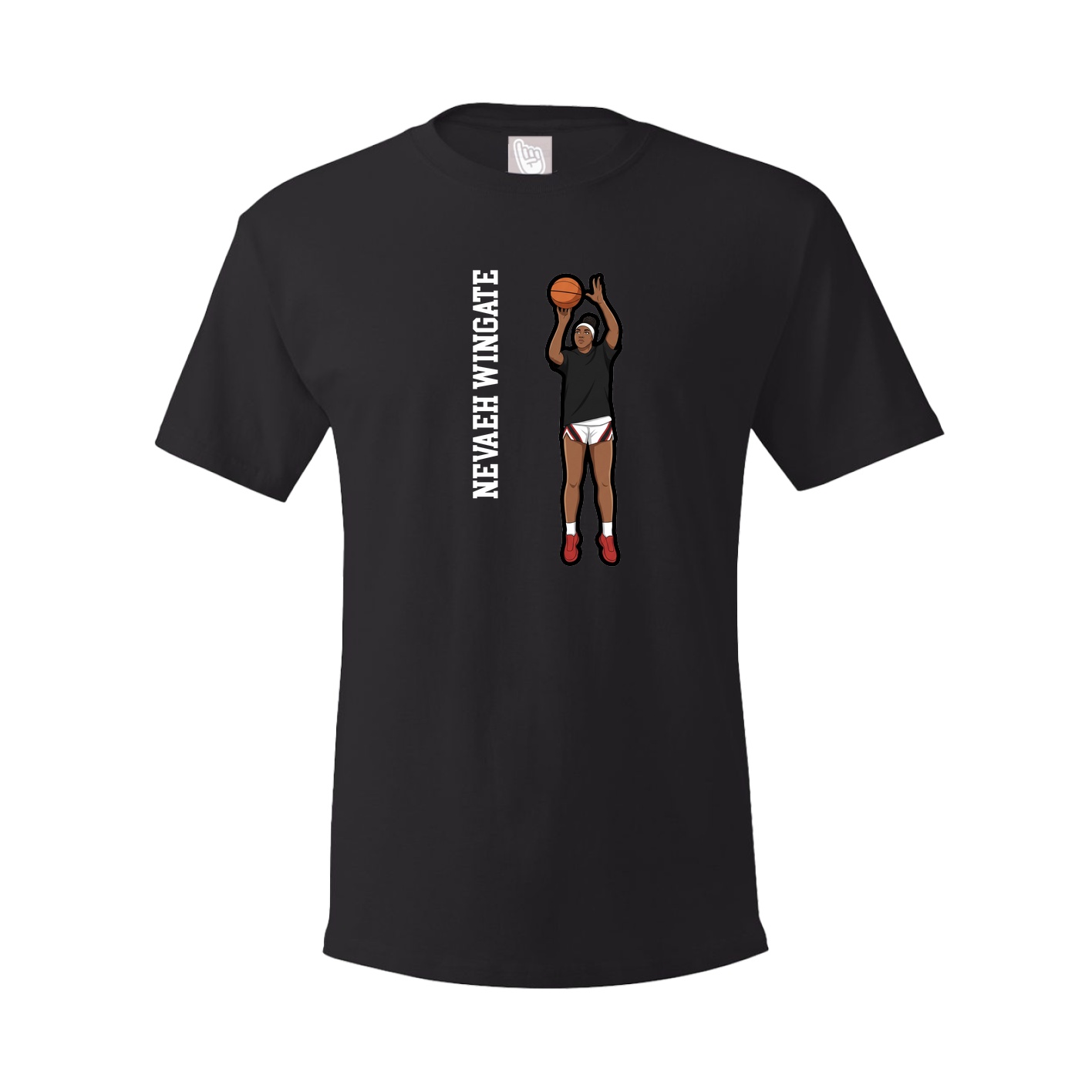 Tee — Name Vertical in Black