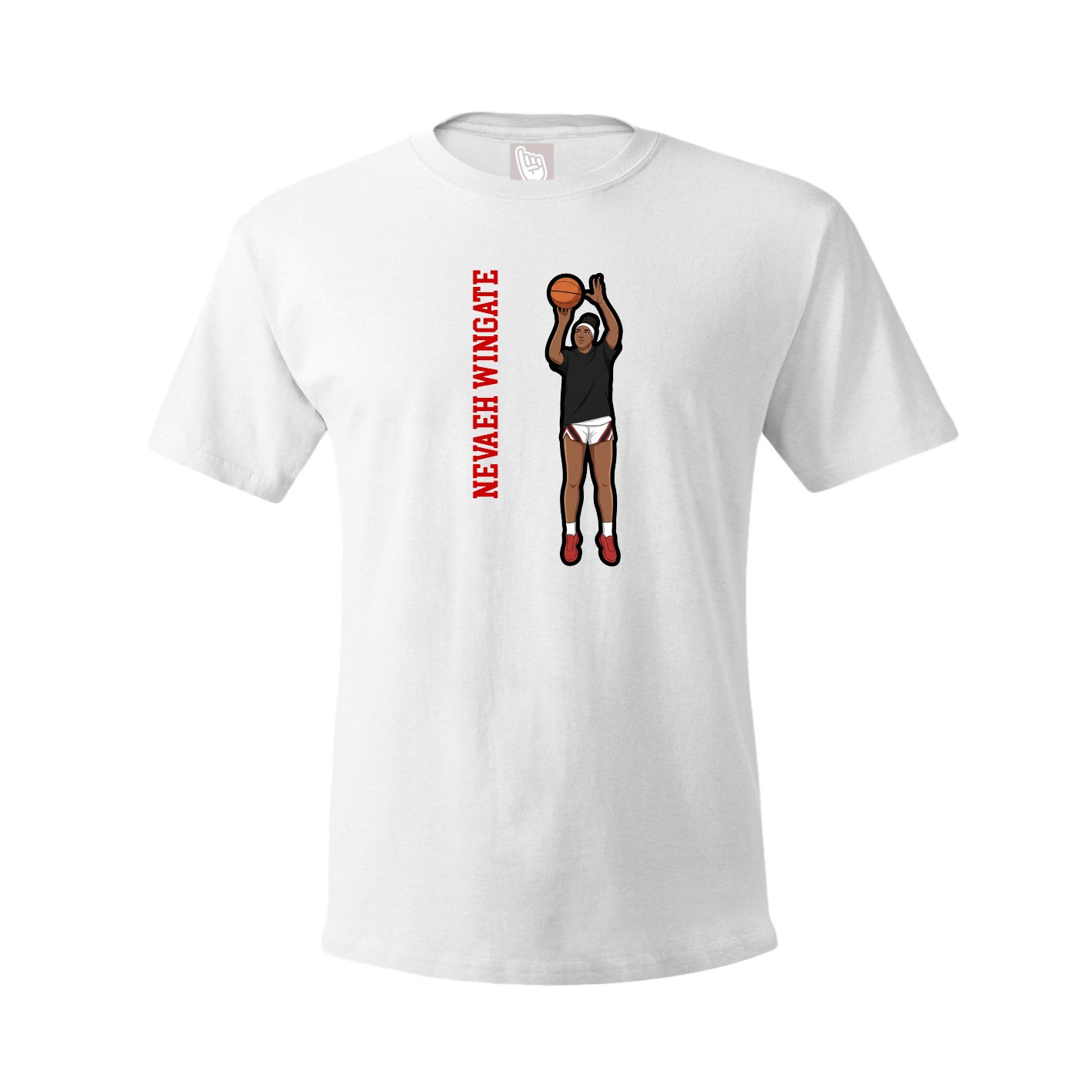 Youth Tee — Name Vertical in White