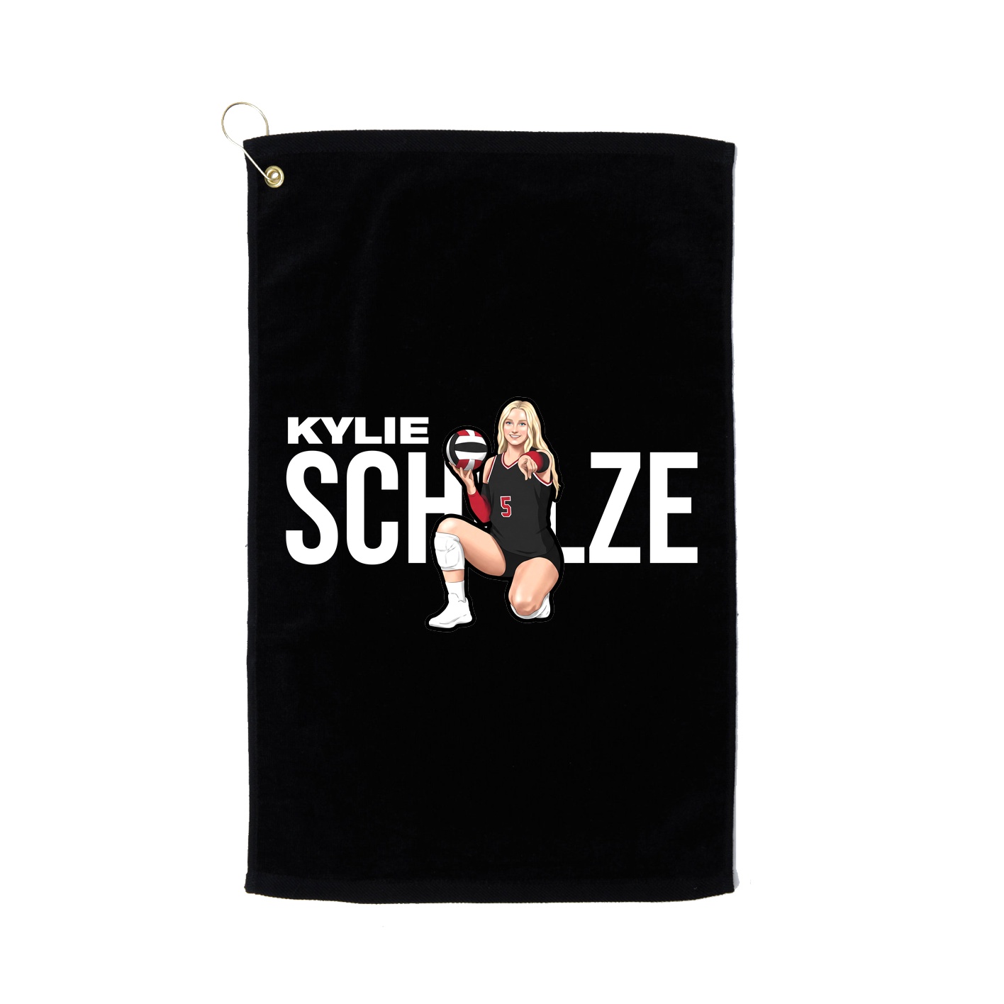 Golf Towel — Player Name in Black