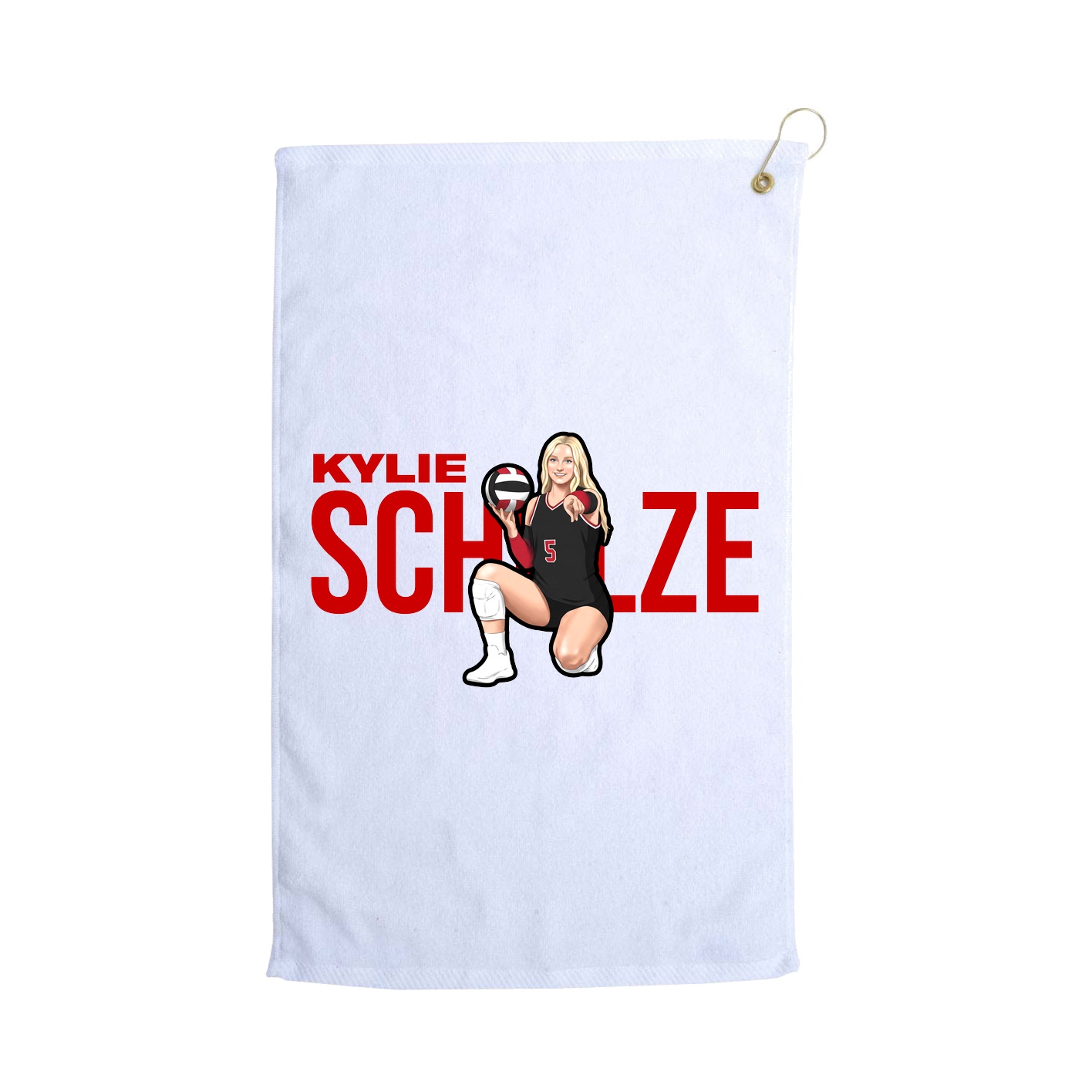 Golf Towel — Player Name in White