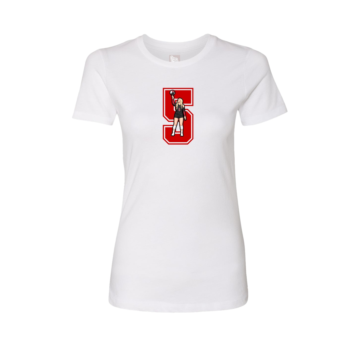 Womens Tee — Number in White