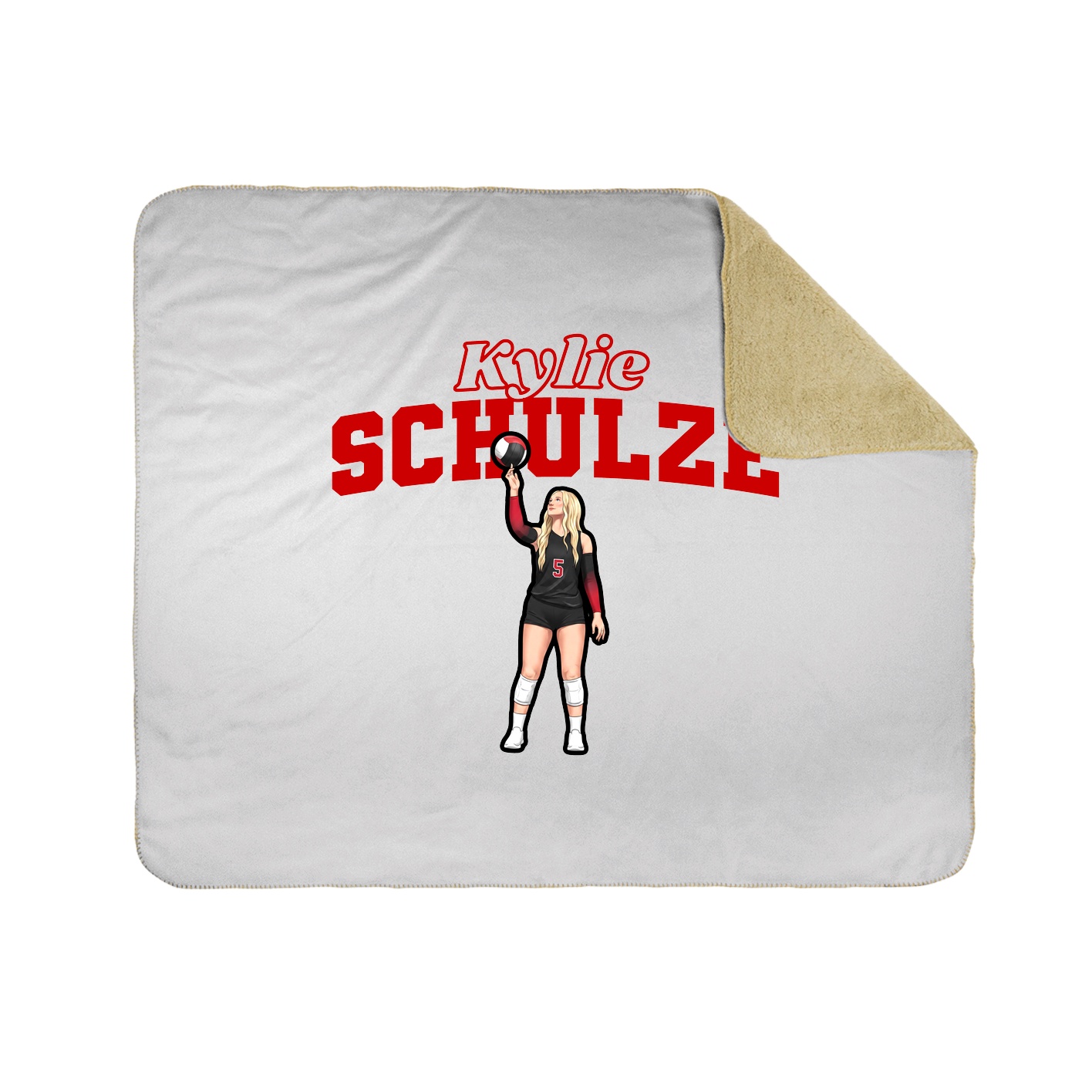 Throw Blanket — Name Arch in White