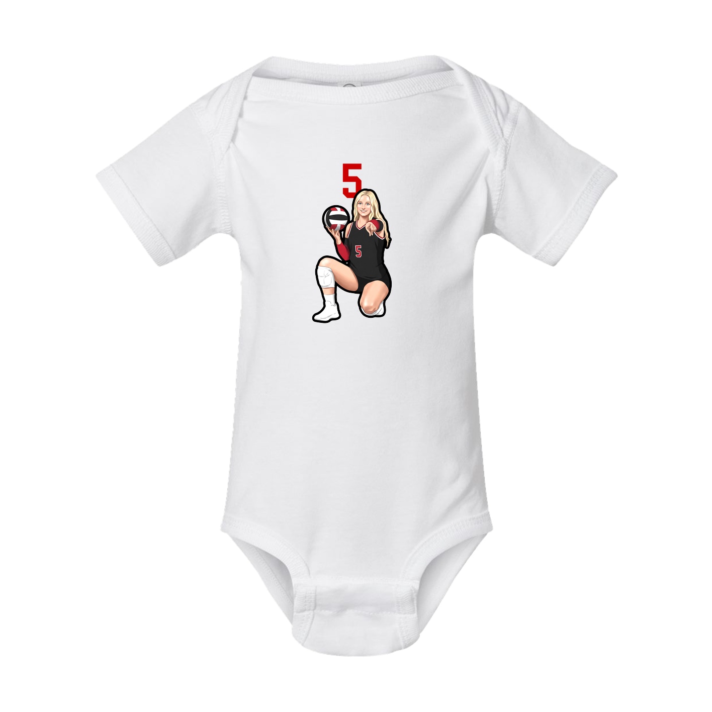 Baby Onesie — Number Top in White