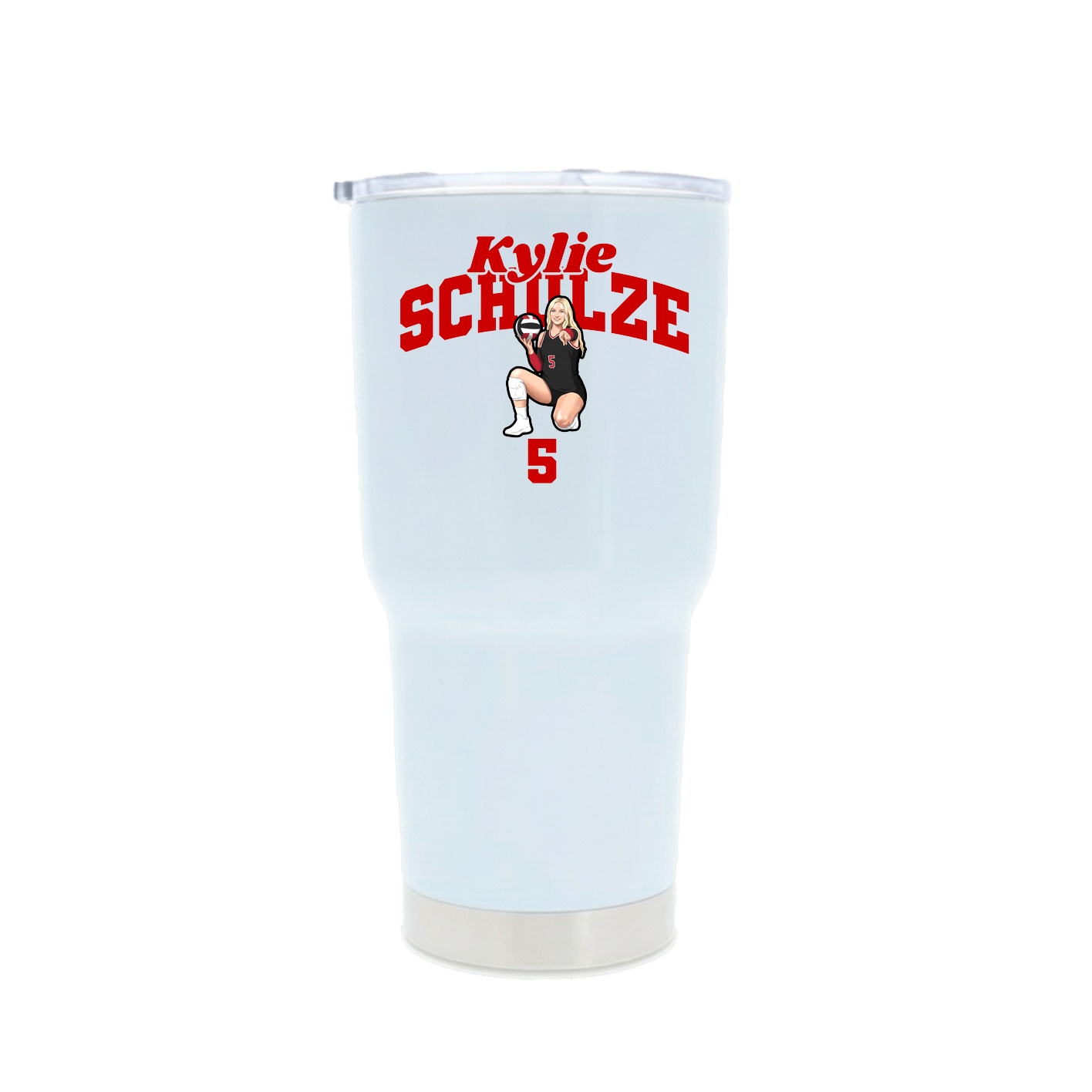 30oz Stainless Steel Tumbler — Signature Arch in White