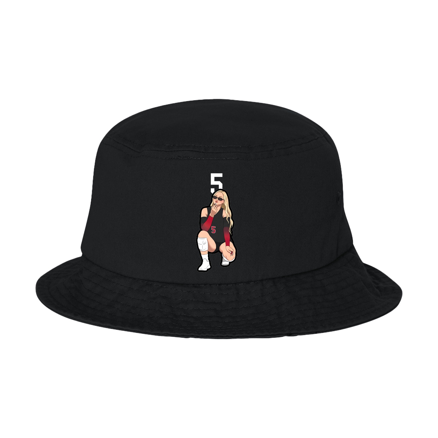 Bucket Cap — Number Top in Black