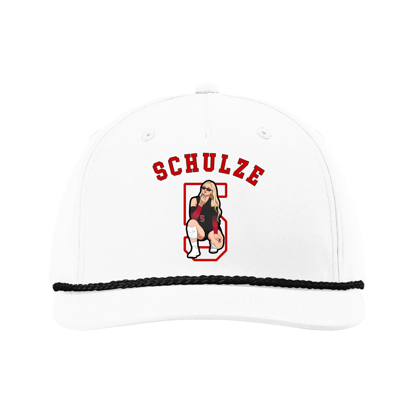 Five-Panel Classic Rope Cap — Shirsey Arch in White