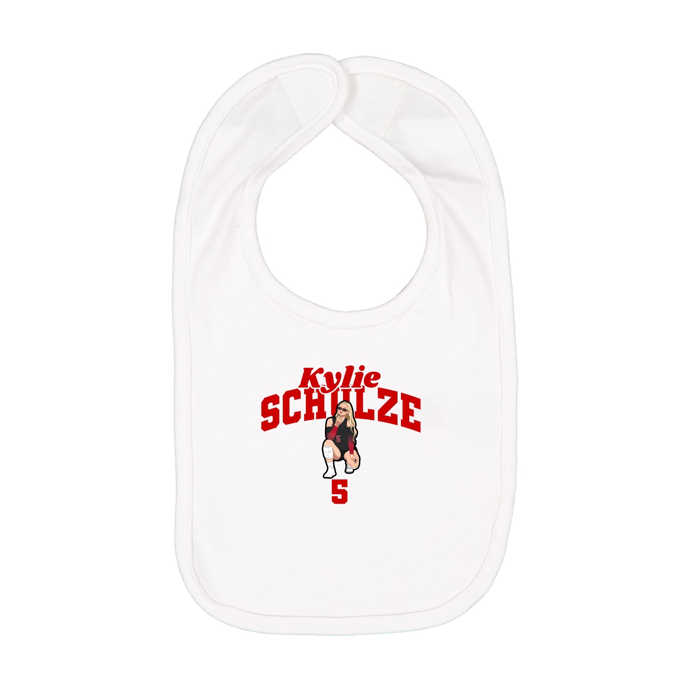 Infant Bib — Signature Arch in White