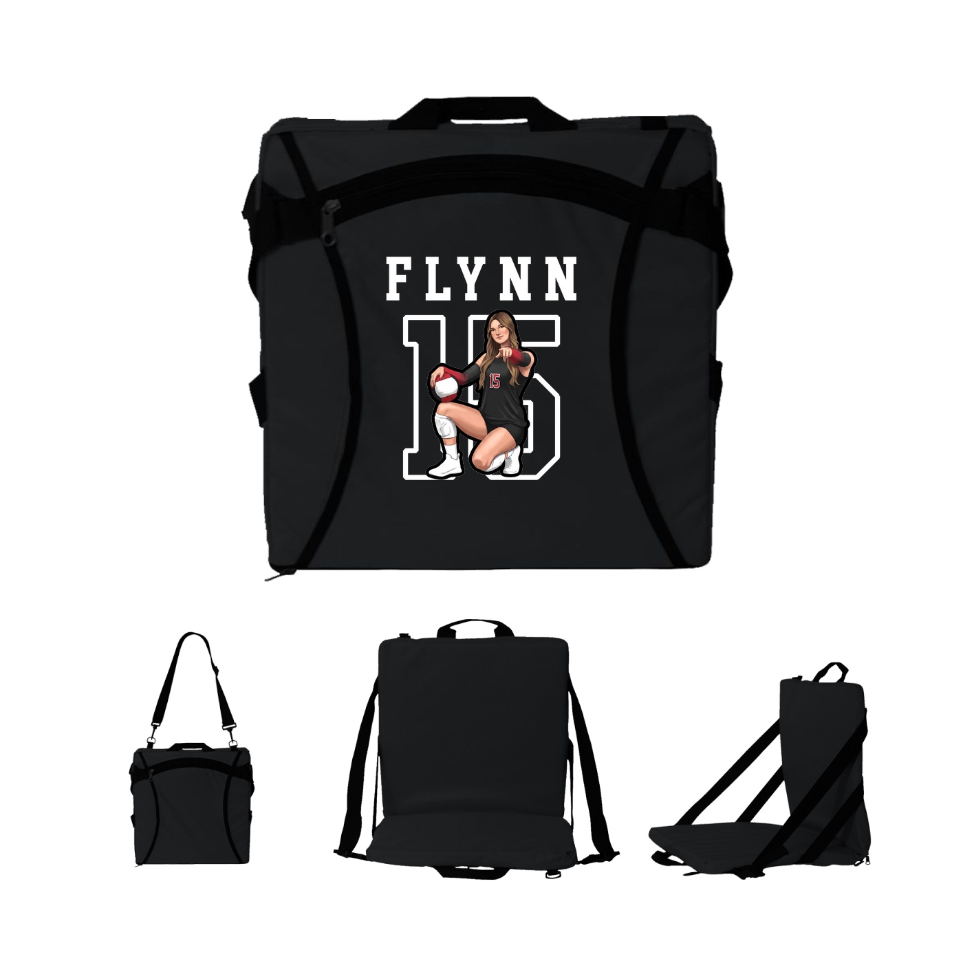 Folding Stadium Seat — Shirsey in Black