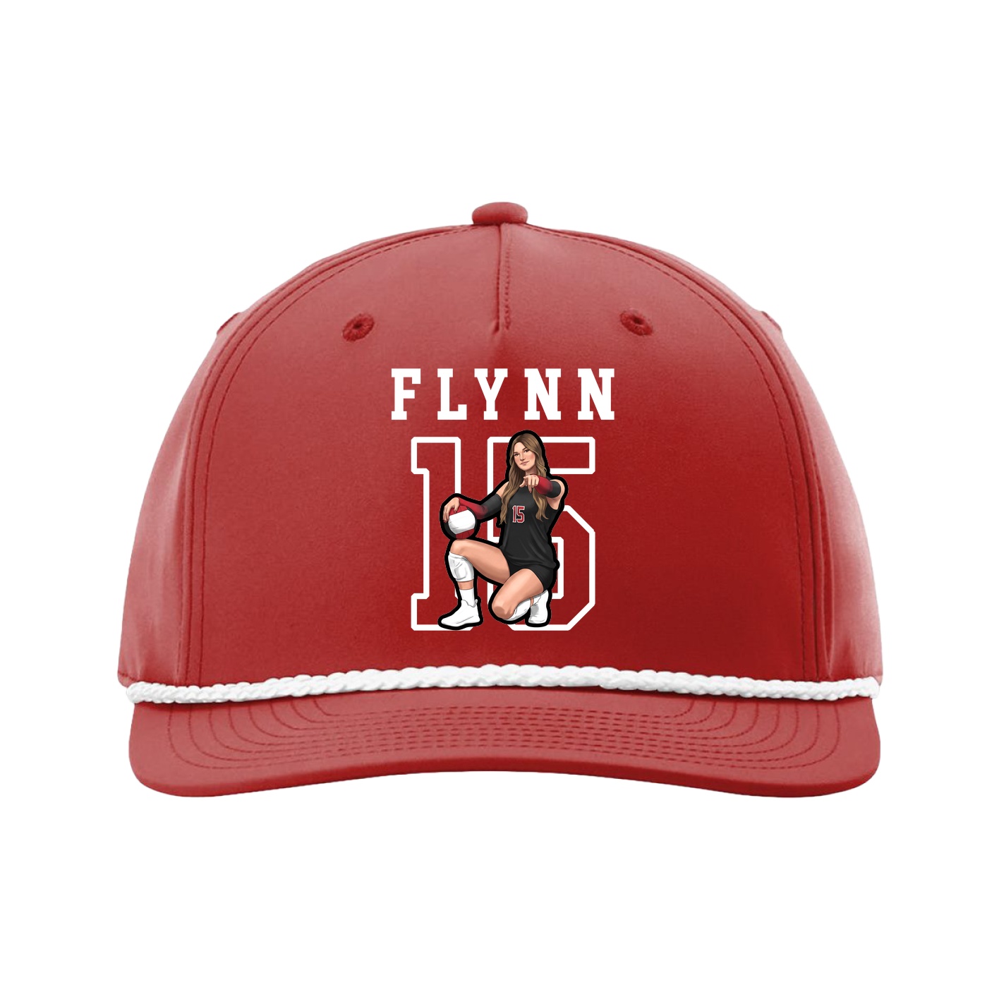 Five-Panel Classic Rope Cap — Shirsey in Red