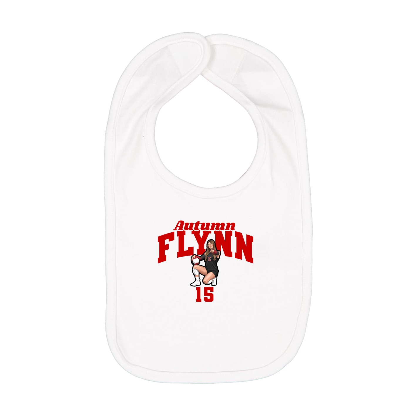 Infant Bib — Signature Arch in White