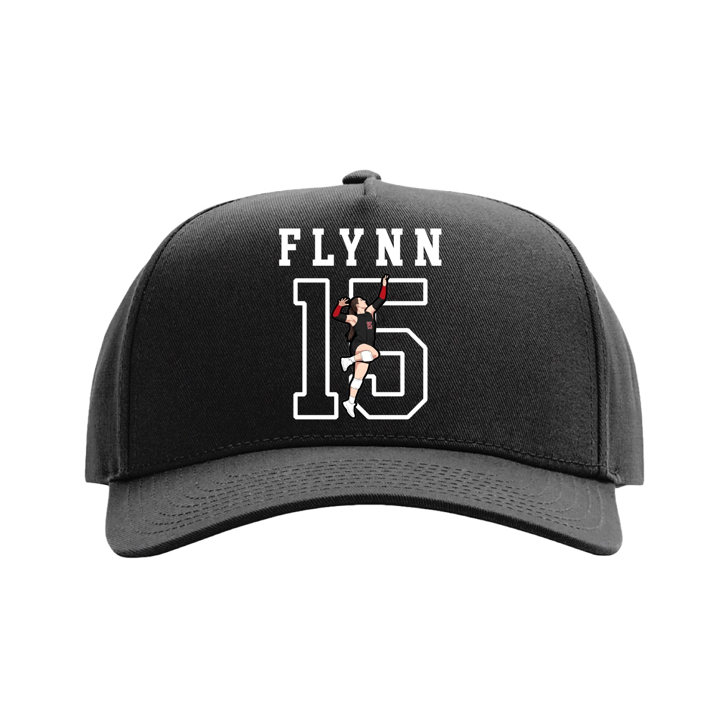 Full Fabric Five-Panel Champ Cap — Shirsey in Black