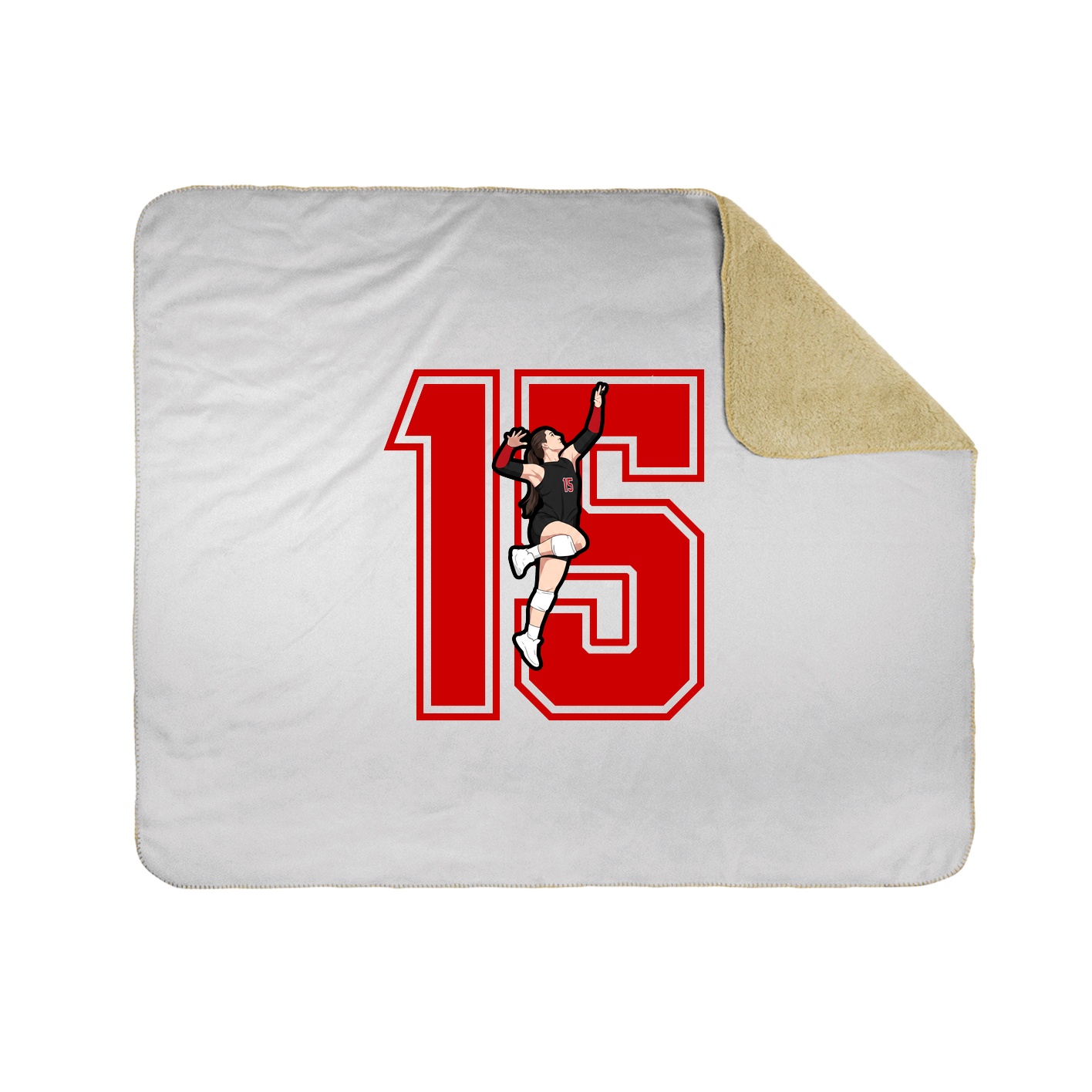 Throw Blanket — Number in White