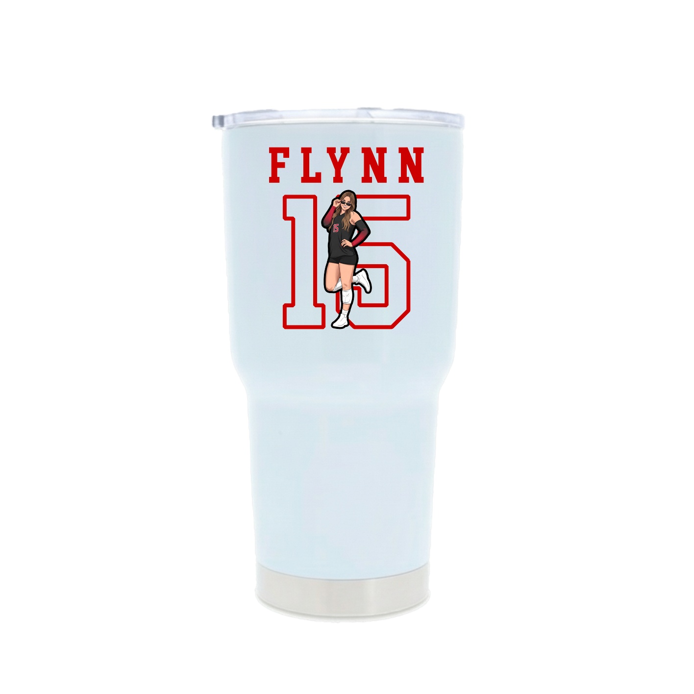 30oz Stainless Steel Tumbler — Shirsey in White